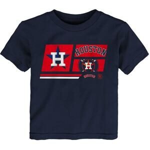 MLB Genuine Merchandise Boys Astros Multi Hitter Short Sleeve T-Shirt in Blue LG